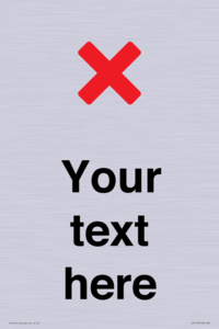 Custom plain background, red cross sign